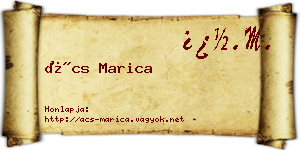 Ács Marica névjegykártya